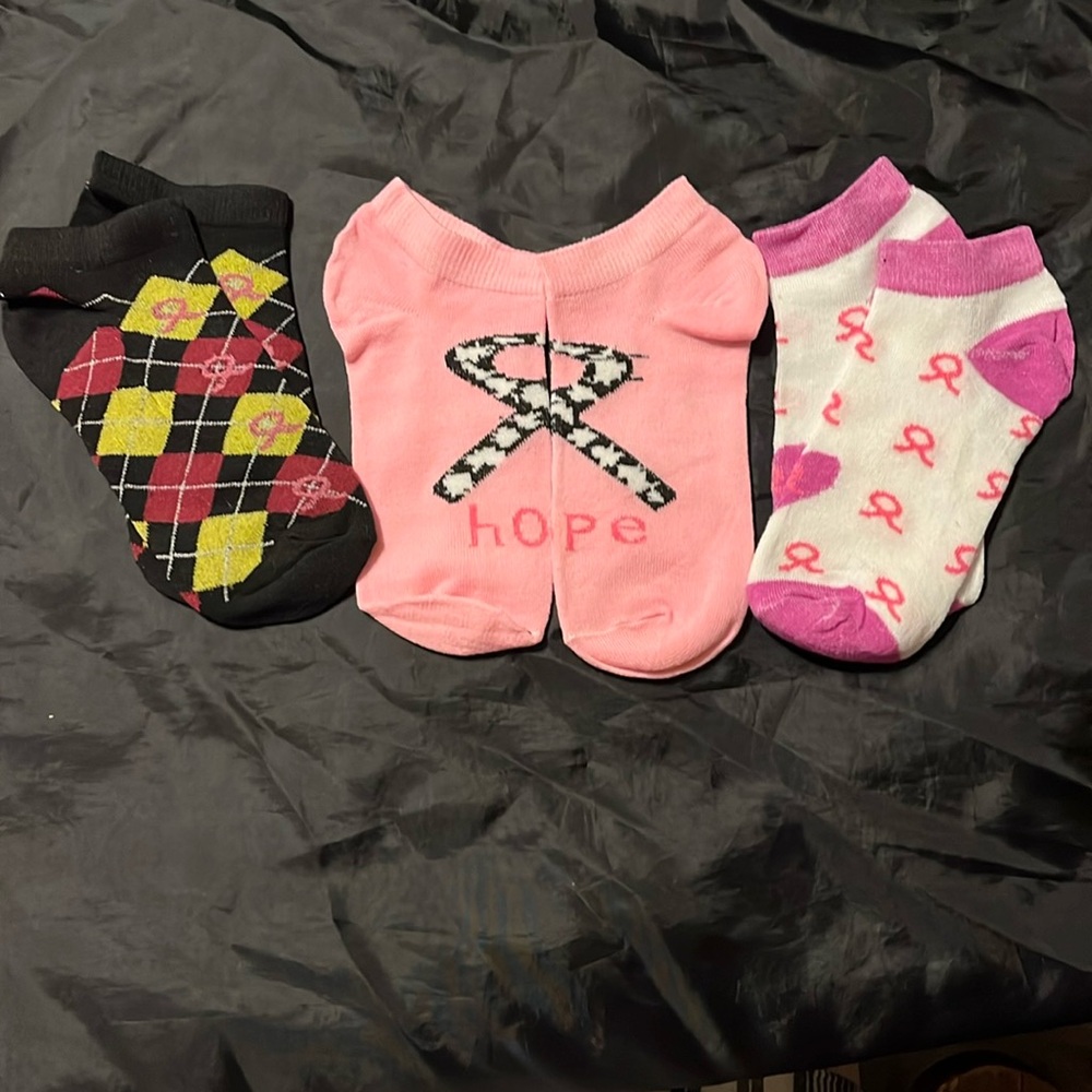 Ankle Socks Set size 9-11 - Breast cancer awareness Set #4